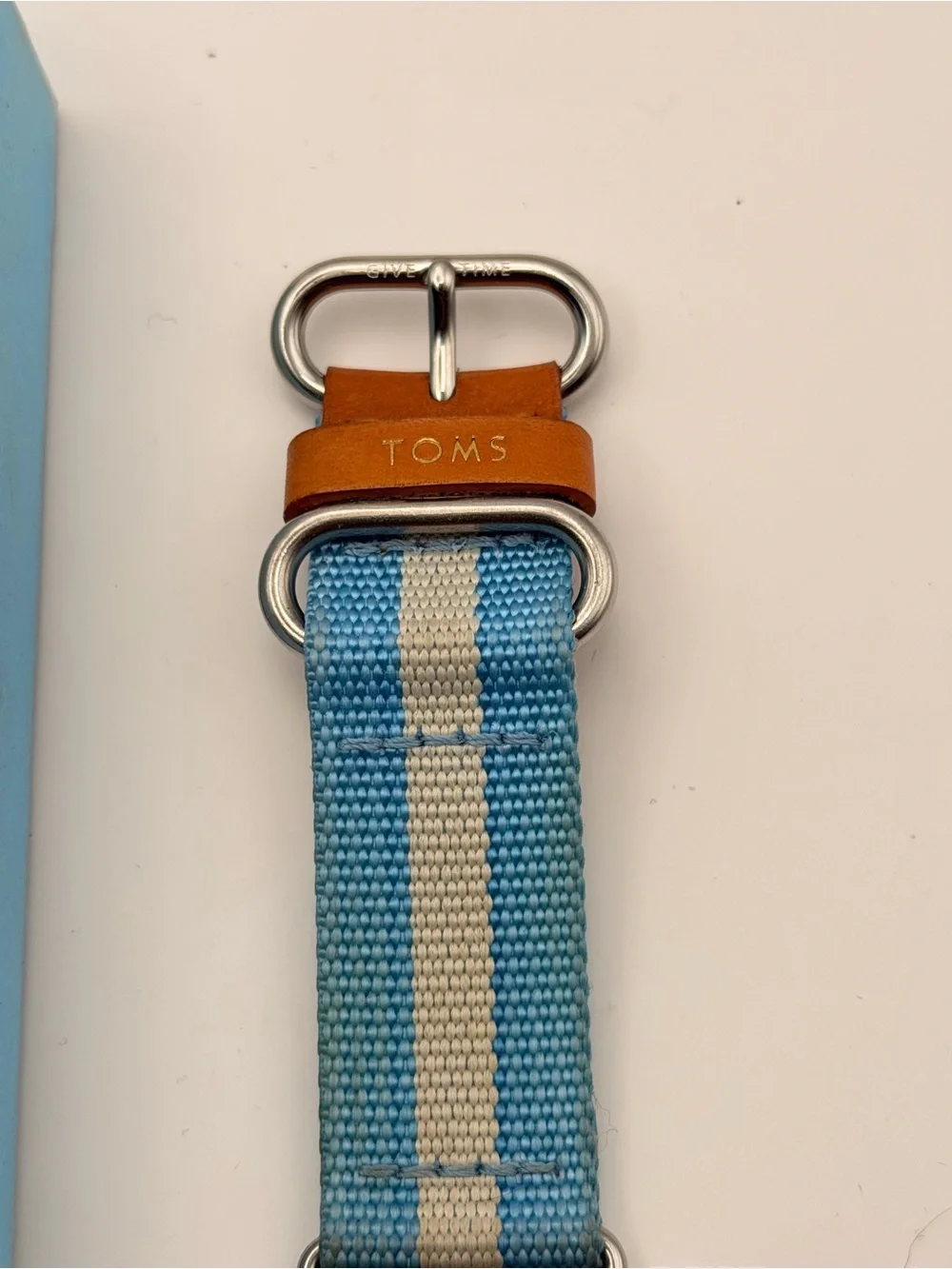 Tom’s Cotton Apple Watch Band, Blue& white, 38/40/41mm, With Box